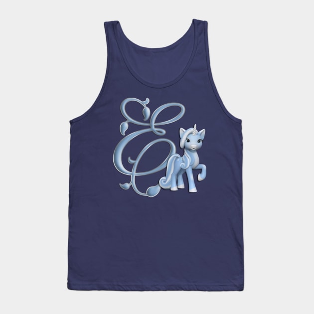 Monogram E Custom Unicorn Tank Top by AlondraHanley